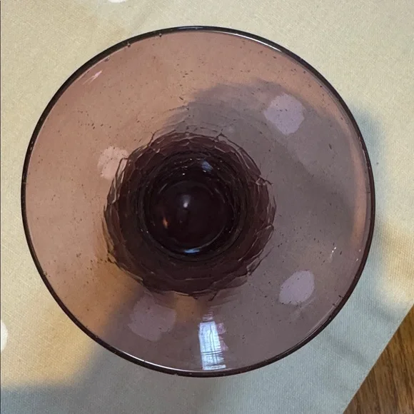 Blenko CM-8 Mini Vase in Amethyst Crackle (1954) 4.25” tall